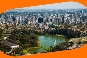 Fotos das cidades de São Paulo e Florianópolis